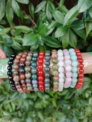 Pendientes largos, plata ley y perlas