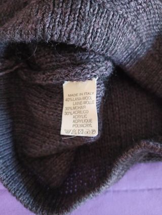 Vestito in maglia viola-grigio