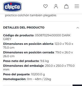 Cuna de viaje chicco Good Night