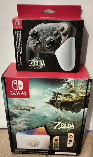 Nintendo switch oled edición Zelda+mando pro zelda