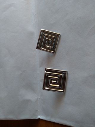 H340 orecchini quadrato geometrico inox