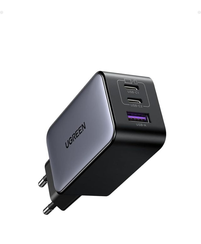 Lote de dos unidades Cargador 3 Puertos 65w