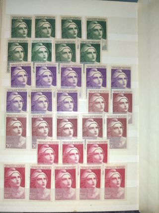 Sellos Francia 1945-47 MNH** 8 Series