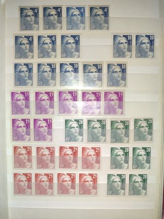 Sellos Francia 1945-47 MNH** 8 Series