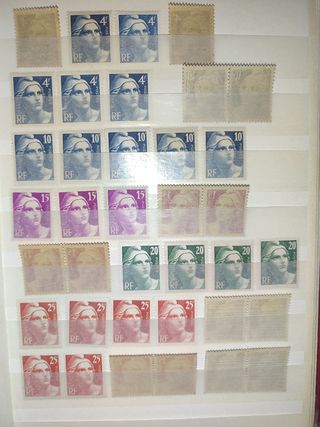 Sellos Francia 1945-47 MNH** 8 Series