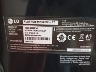 Televisión monitor 23"