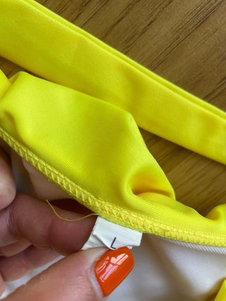 Bikini amarillo volantes bandeau T.M/S