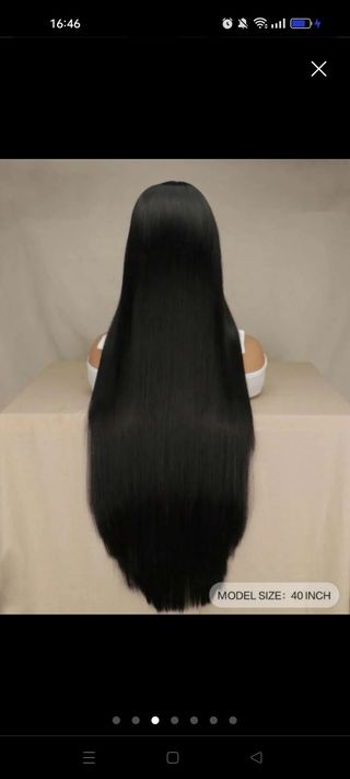 Peluca lacia muy larga