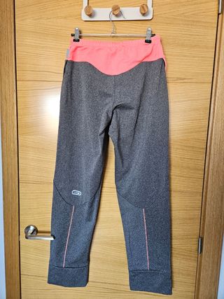 Mallas Kalenji de mujer gris y rosa 