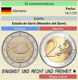 Moneda conmemorativa de dos euros Alemania 2025