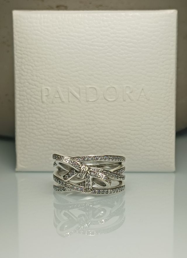 Pandora anillo plata 925 y circonitas 52