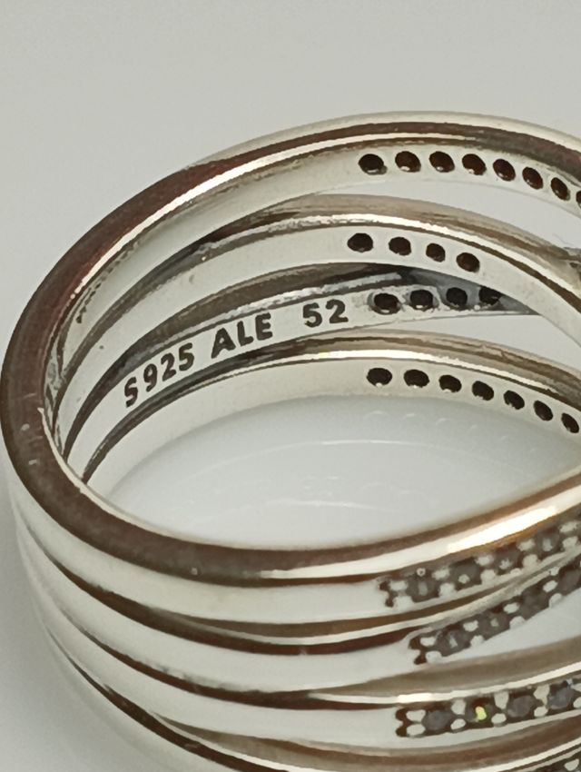 Pandora anillo plata 925 y circonitas 52