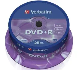 DVD+r Verbatim 4,7gb 16x 120min