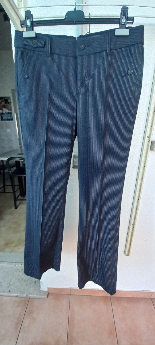 Completo donna gessato blu