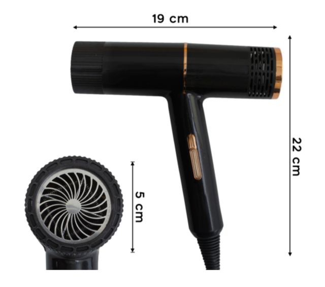 Secador Súper Moderno Iónico Negro nuevo