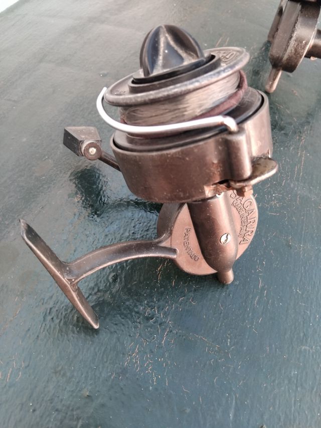 Cegarra preparado para pezca con tanza n