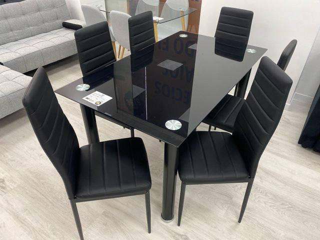Mesa comedor 140cm  Con 6 Sillas  - Envios Rapidos