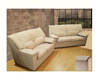 Set de Sofas 3+2 en chenilla beige en oferta
