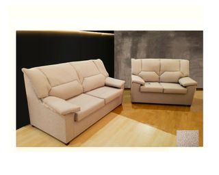Set de Sofas 3+2 en chenilla beige en oferta