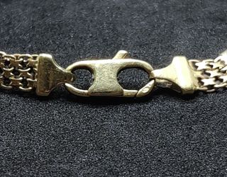 Pulsera Bismark oro de 18k, 11.4 gr, 20cms.