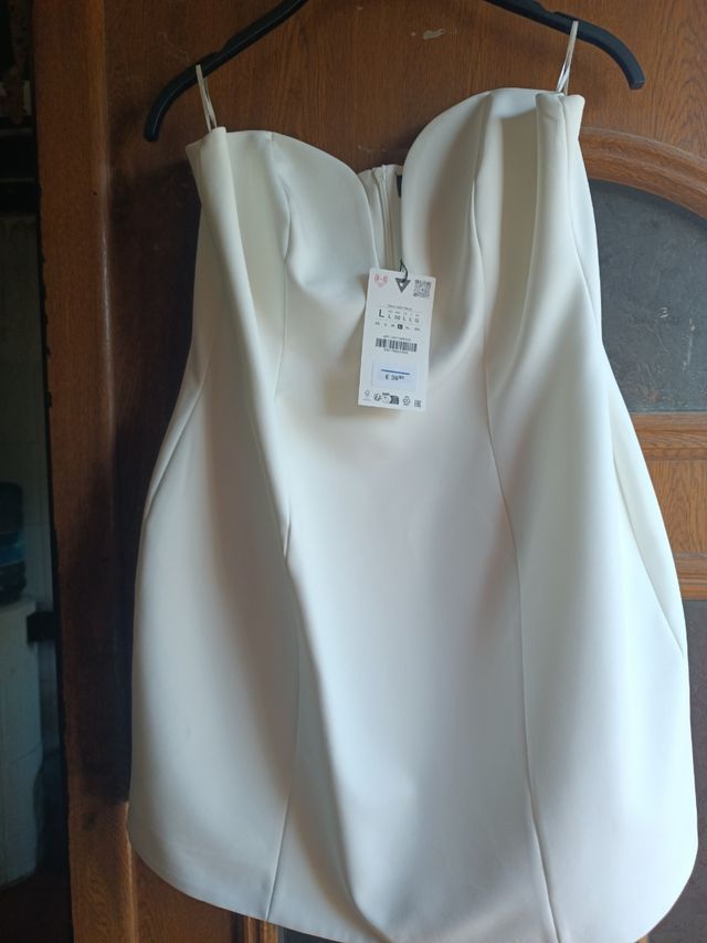 Vestido blanco de zara