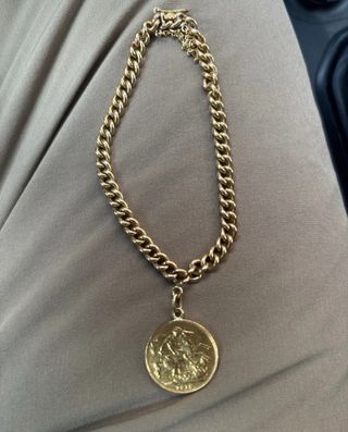 PULSERA ORO 18K CON MONEDA 22K