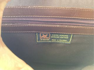 Bolso piel/ cuero/ leather. Marrón 