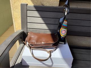 Bolso piel/ cuero/ leather. Marrón 