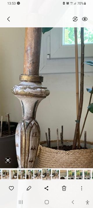 Antiguo Porta velas .