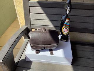 Bolso Carla Sade piel/ cuero. Marrón