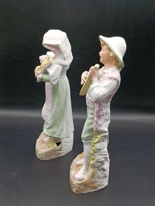 Pareja porcelana antigua alemana