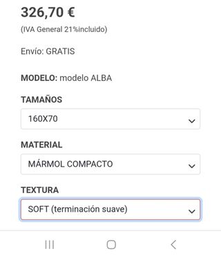 Plato de ducha de Mármol compacto