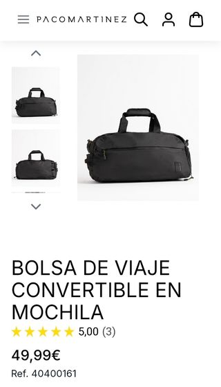 Bolsa mochila Paco Martínez a estrenar