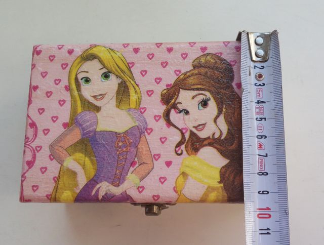 Scatola legno dipinta a mano con Disney Princess 