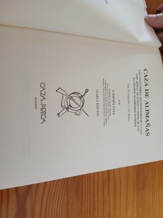 Libro Caza de alimañas de J.ESPAÑA PAYA