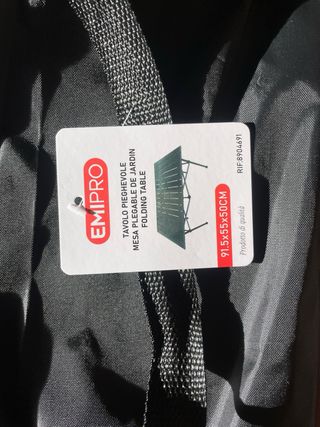 Mesa plegable de camping  93x55x55 cm