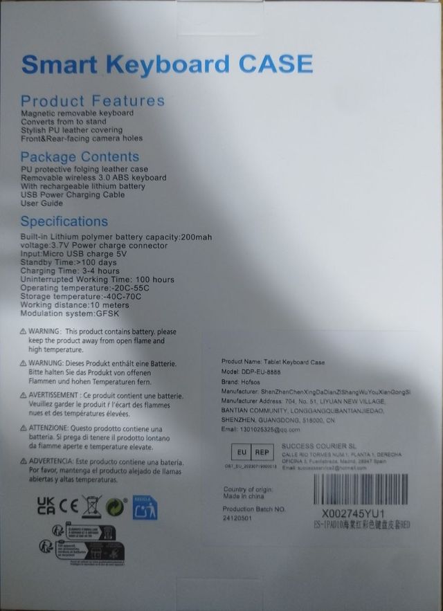 ☘️Funda con teclado iPad 10a/11a gen nueva