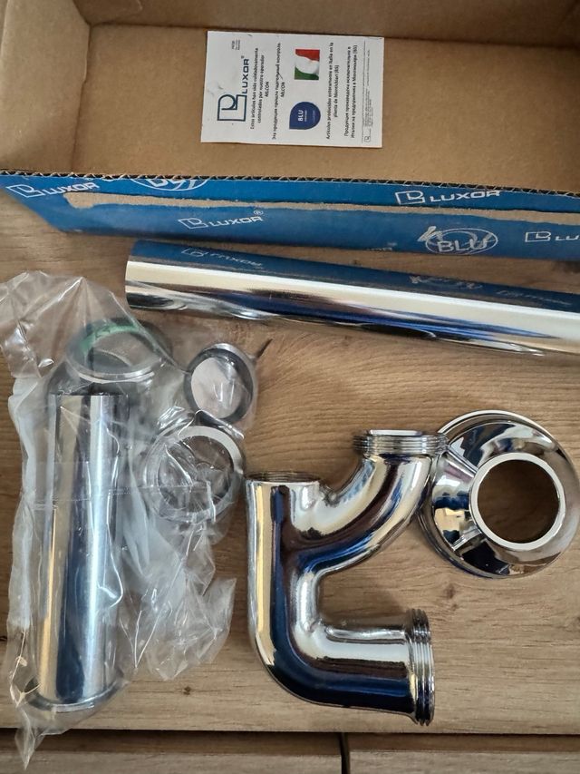 Sifone per lavabo cromato