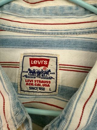 VINTAGE camisa a rayas LEVIS talla L 