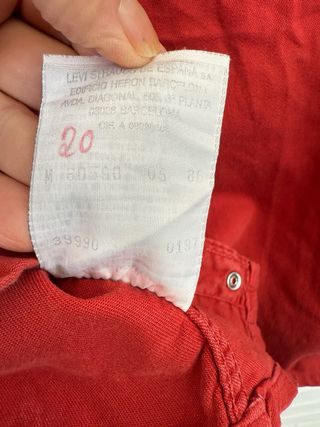 VINTAGE camisa vaquera roja mujer LEVIS talla M