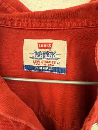 VINTAGE camisa vaquera roja mujer LEVIS talla M