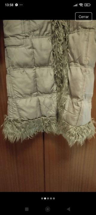 Abrigo de plumas 