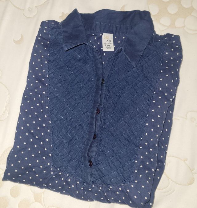 Camisa niña azul