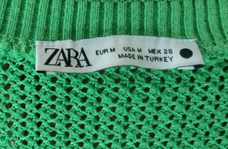 Chaleco verde Zara talla M