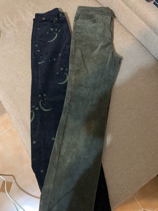 Lote de 2 pantalones pana