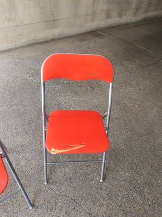 4 + 3 sedie pieghevoli metallo e plastica
