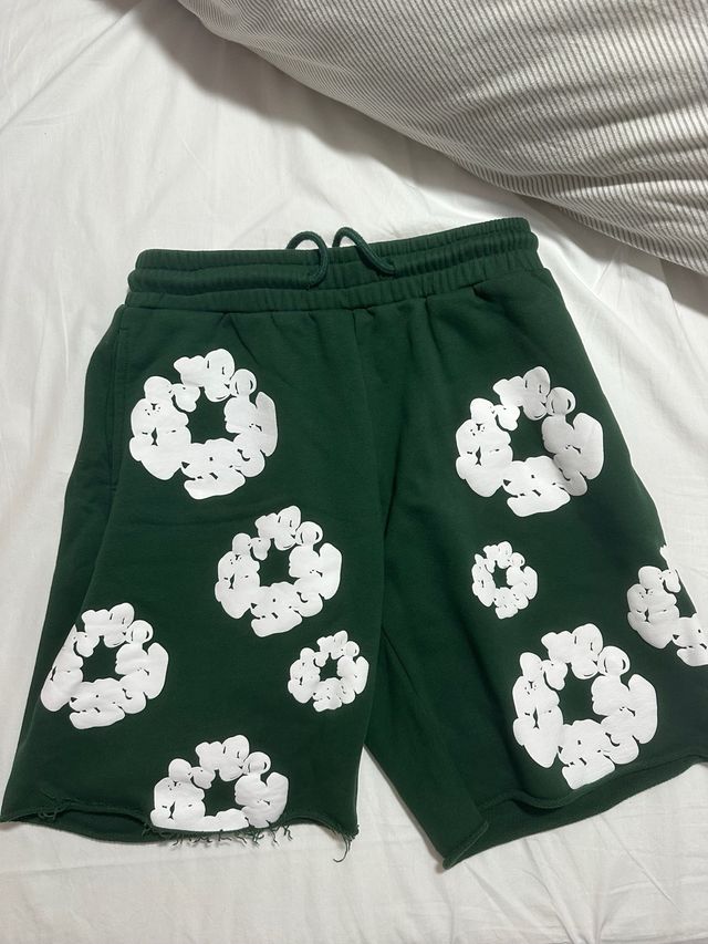 Pantalon corto denim tears