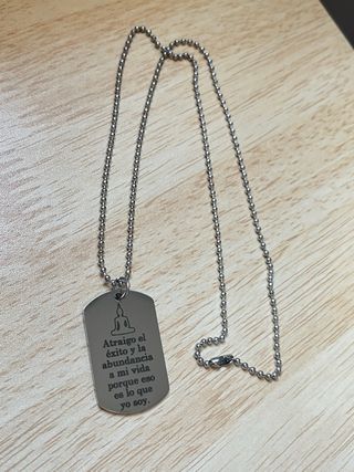 Colgante acero inoxidable personalizable buda