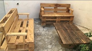 Divano divanetto legno pallet