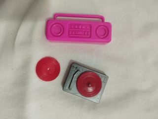 radio y tocadisco vintage para muñeca barbie